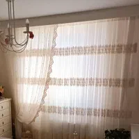 پرده حریر ترک اصل به همراه کتیبه و زیرپرده
