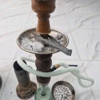 قلیان (دو عدد تنه چوبی قلیان به همراه وسایل همرا)