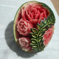 هندوانه یلدا کدو حکاکی میوه ارایی