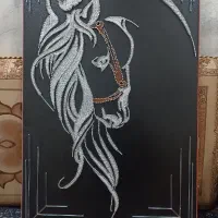 تابلو ام دی اف (میخ ونخ سر اسب)تابلو شعر هفت رنگ)