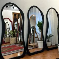 آینه چوبی دفرمه  مدل پارتینا (famo)