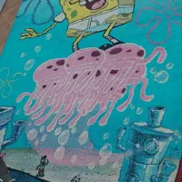 فرش طرح باب اسفنجی ۴ متری