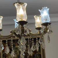 لوستر ۶ شعله برنجی