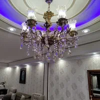 لوستربرنجی 6شاخه و پایه کوب دیواری