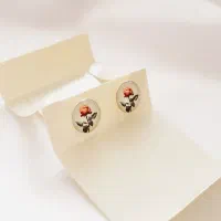 گوشواره نقره با طرح گل هدیه ولنتاین