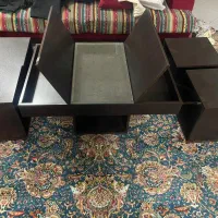 میز عسلی همراه ۴ عدد جلو مبلی|مبلمان خانگی و میز عسلی|آبیک, |دیوار