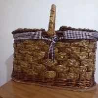 سبد پیکنیک حصیری سایز بزرگ|صنایع دستی و سایر لوازم تزئینی|میانه, |دیوار