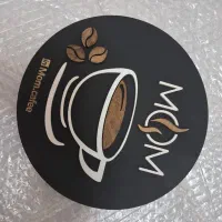 تابلو دکوراتیو چوبی کافه