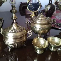 سماور زغالی 3 لیتری برنجی