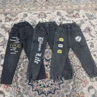 شلوار لی بچه گونه از ۴ سال تا ۷ سال میخوره لباس