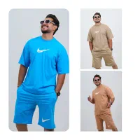 ست مردانه تیشرت و شلوارک پنبه دونخ