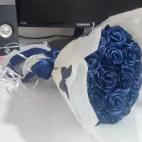 گل روبانی سورمه ای زیبا