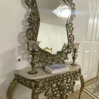 آینه کنسول و شمعدان برنز آلومینیوم