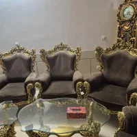 مبل ۹ نفره سلطنتی|مبلمان خانگی و میز عسلی|دلیجان, |دیوار