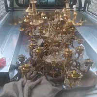 فروش خریدار لوستر برنجی برنزی آبکاری|لوستر و چراغ آویز|پرند, فاز ۳|دیوار