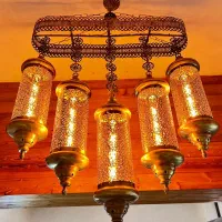 لوسترفانوسی تک شعله سرپیج بزرگ ودیوارکوبش