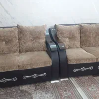 مبل ۷نفره راحتی چرم و مخل با میز اصلی|مبلمان خانگی و میز عسلی|مشهد, حجاب (شهرک غرب)|دیوار