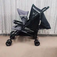 کالسکه دوقلو عصایی خارجی تمیز|کالسکه و لوازم جانبی|قم, دروازه کاشان|دیوار