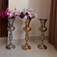 گلدان فلزی کنارسالونی۶۵سانتی رنگ ثابت