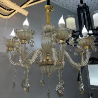 لوستر بلوری وارداتی کرم شامپاینی