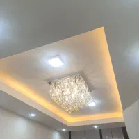 لوستر سقفی 8 چراغه با ال ای دی کناره های چراغ ها