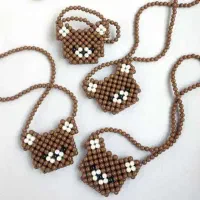 کیف خرسی مرواریدی دخترانه