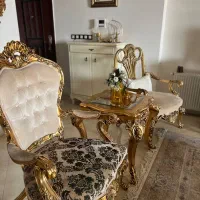 مبلمان سلطنتی چوب اصل و منبت کاری شده درجه یک|مبلمان خانگی و میز عسلی|اندیشه, اندیشه فاز ۳|دیوار