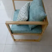 صندلی چوبی، با تشک فوم سرد و پشتی نرم