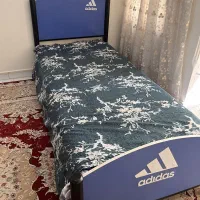 تخت یکنفره فلزی با تشک طبی