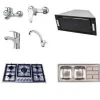 پک کامل گاز رومیزی هود مخفی سینک استیل کدFG55|مصالح و تجهیزات ساختمان|مشهد, نظام دوست|دیوار