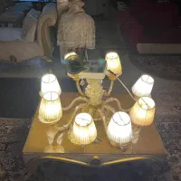 لوستر کریستالی ۸ شاخه|لوستر و چراغ آویز|شهریار, شهریار|دیوار