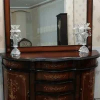 اینه کنسول معرق چوبی
