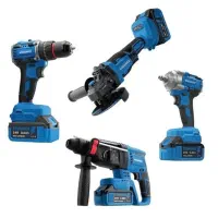 کیت ۴ عددی فرز بکس بتن کن و دریل شارژی vi براشلس