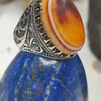 انگشتر باباقوری مهره کهنه سه پوست سلیمانی کد ۱