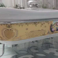 زودپز استیل و دیس سوفله خوری وارمردار کاملا نو