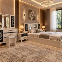 تخت دو نفره با سرویس خواب کامل