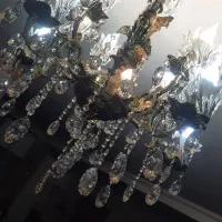 لوستر تمام برنزی خیلی سنگین ۱۵ شعله طرح فرشته