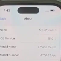 اپل iPhone 15 Pro با حافظهٔ ۲۵۶ گیگابایت zaa|موبایل|تهران, منیریه|دیوار