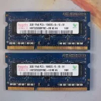 دو عدد رم 2 گیگ ddr3 باس 1333 فابریکی لپ تاپ dell