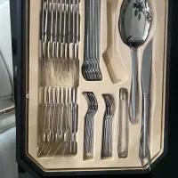 سرویس قاشق چنگال ۲۴ نفره با جعبه طبقاتی|ظروف سرو و پذیرایی|تهران, پاسداران|دیوار