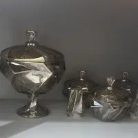 سرویس آجیل خوری ماکائو شامپاین کریستال خارجی|ظروف سرو و پذیرایی|قم, باغ شریفی|دیوار