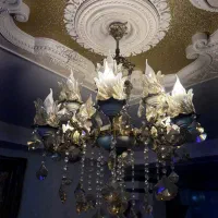 لوستر برنزی ۶شاخه|لوستر و چراغ آویز|اردبیل, |دیوار