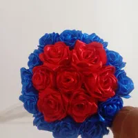 دسته گل روبانی