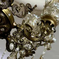 لوستر برنجی اصل انتیک|لوستر و چراغ آویز|گلپایگان, |دیوار