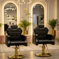 صندلی آرایشگاهی لاکچری با پایه جک‌دار حرفه‌ای