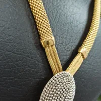 گردنی زنجیر بافتی بدون نگین ۴۵ گرمی|جواهرات|همدان, |دیوار