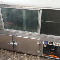 ویترین یخچال دار استیل شیشه گرد فریدونی