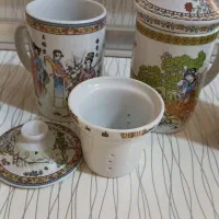 لیوان دمنوش چینی 4 عدد|قوری، کتری، قهوهساز دستی|قائن, |دیوار