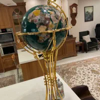 کره زمین آنتیک ایتالیایی آب طلا سنگ طبیعی