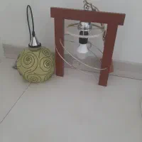 لوستر شیشه ای وچوبی